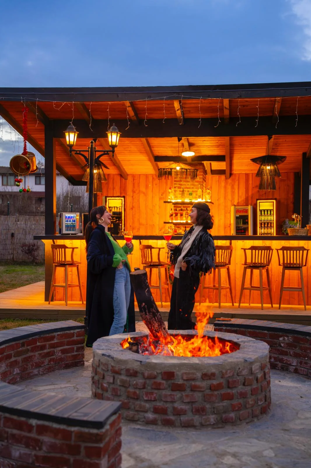 Evening ambiance at the cocktail bar